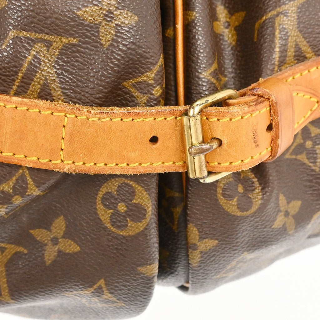 Louis Vuitton Saumur Handbag Monogram Canvas Brown Canvas Shoulder Bag Bag (Pre-Owned)