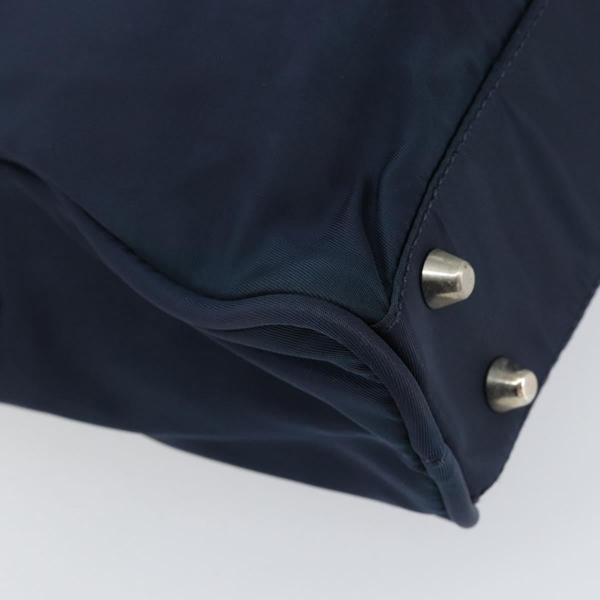 Prada Zip Around Tote Tessuto Navy Nylon Handbag (Pre-Owned)