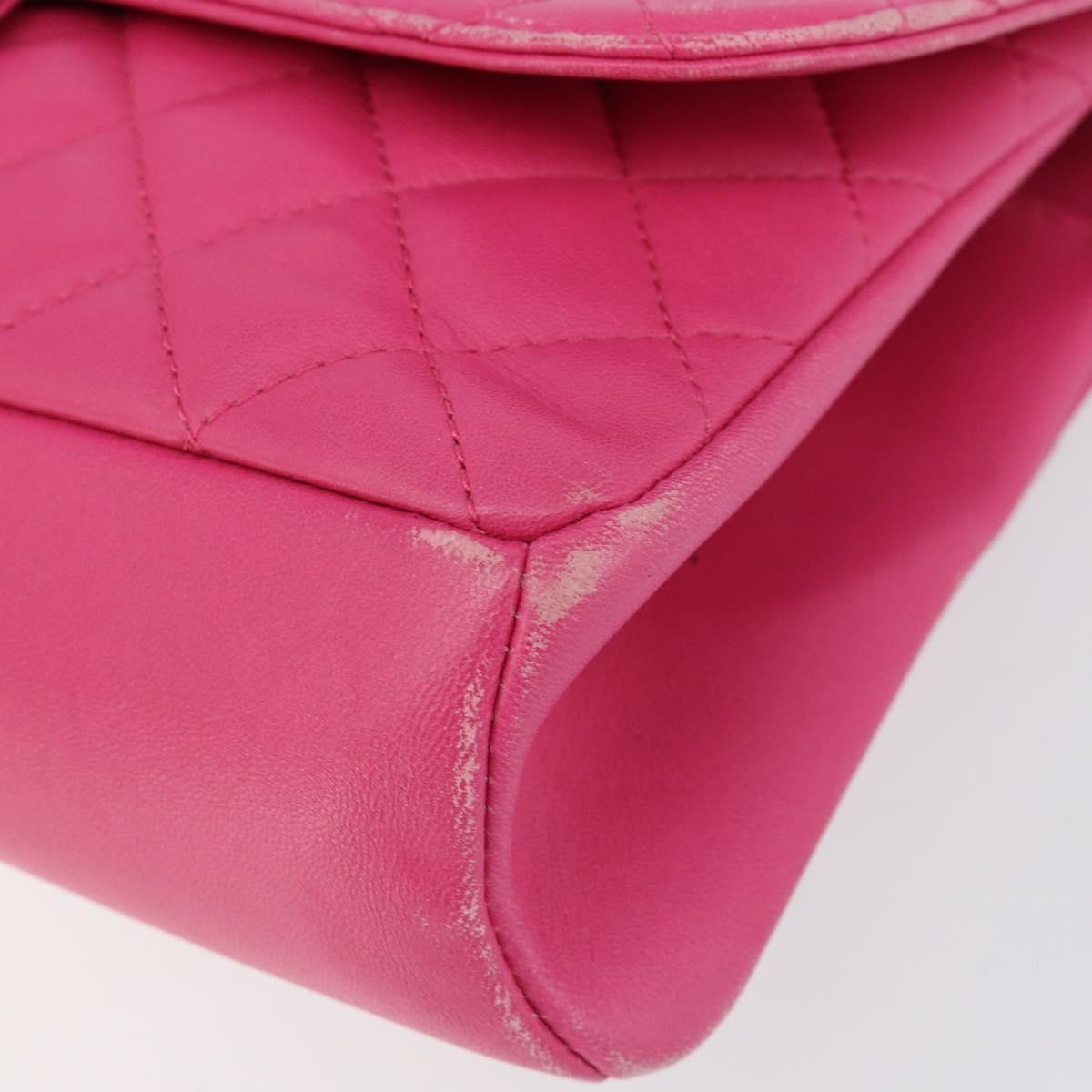 Chanel Mademoiselle Chic Flap Bag Quilted Lambskin Pink Leather Shoulder Bag Bag (Pre-Owned)