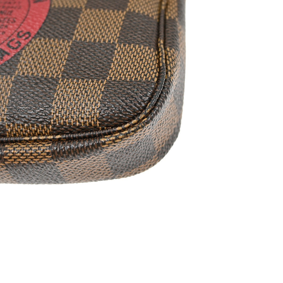 Louis Vuitton Mini Pochette Accessoires Damier Canvas Brown Canvas Clutche & Pouche Bag (Pre-Owned)
