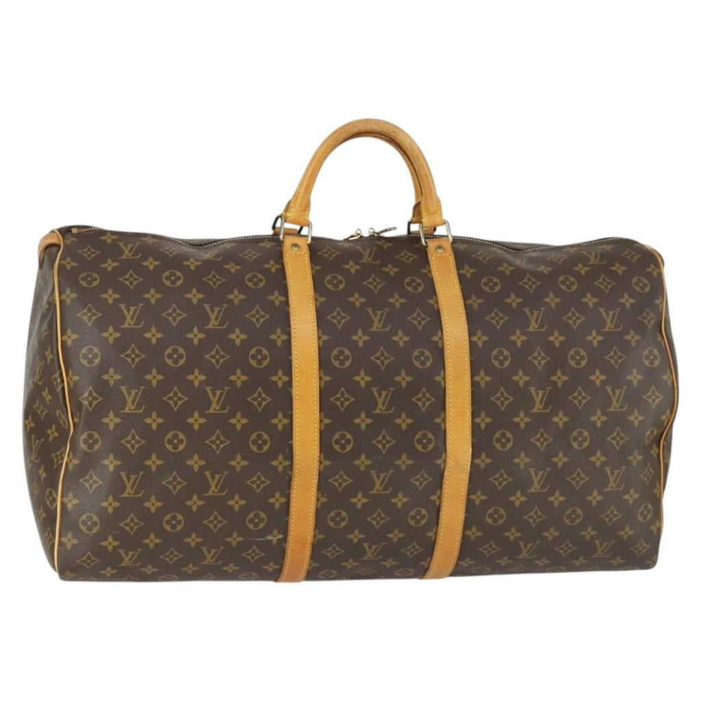 Louis Vuitton Keepall Bag Monogram Canvas Brown Canvas Travel Bag Bag (Pre-Owned)
