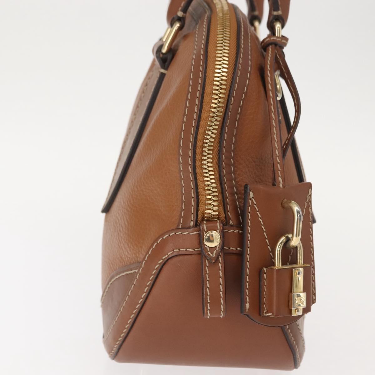 Burberry Orchard Bag Smooth Leather Brown Leather Handbag (Pre-Owned)