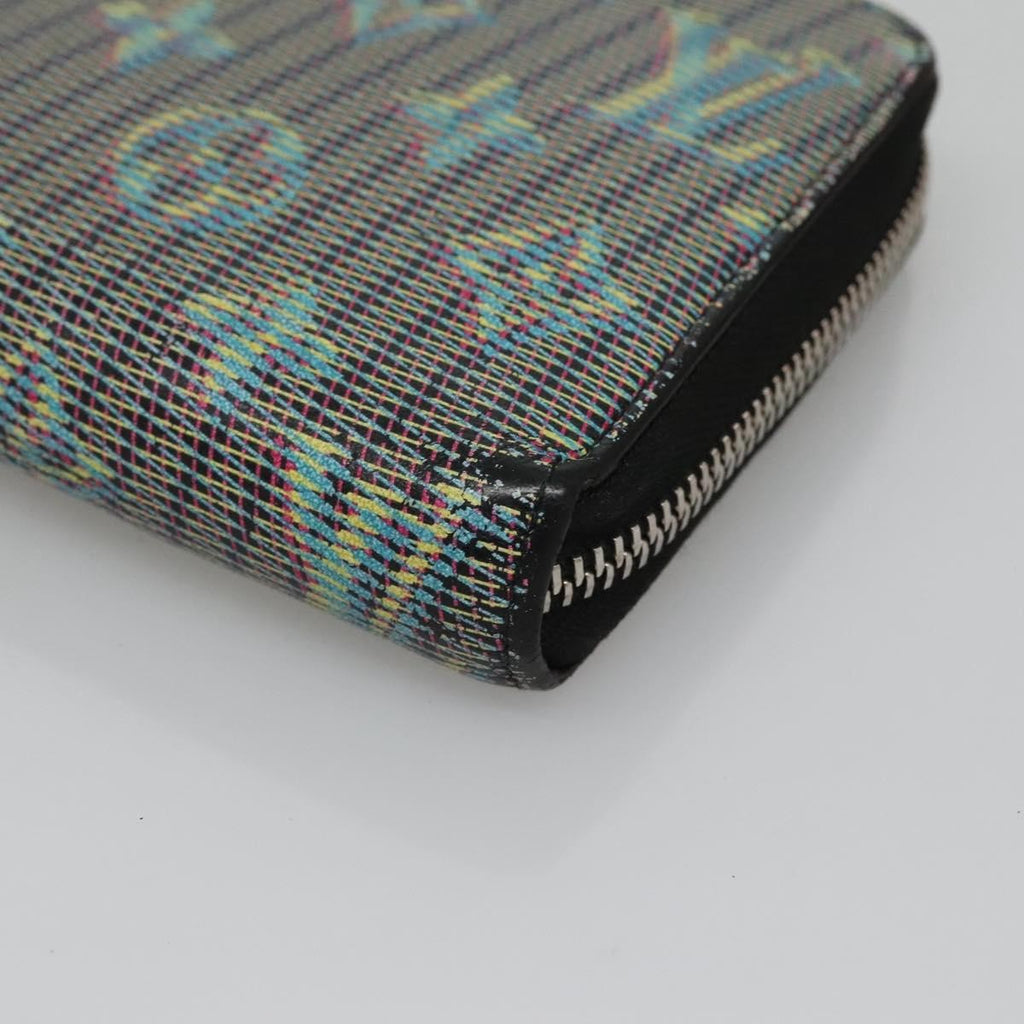 Louis Vuitton Zippy Wallet Nm Monogram Lv Pop Green Canvas Wallets Accessory (Pre-Owned)