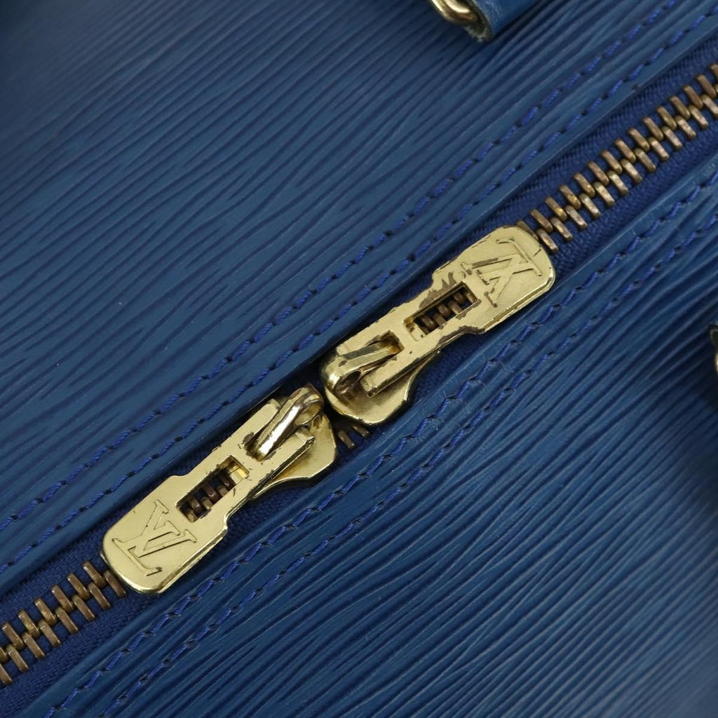 Louis Vuitton Keepall Bag Epi Leather Blue Leather Travel Bag Bag (Pre-Owned)