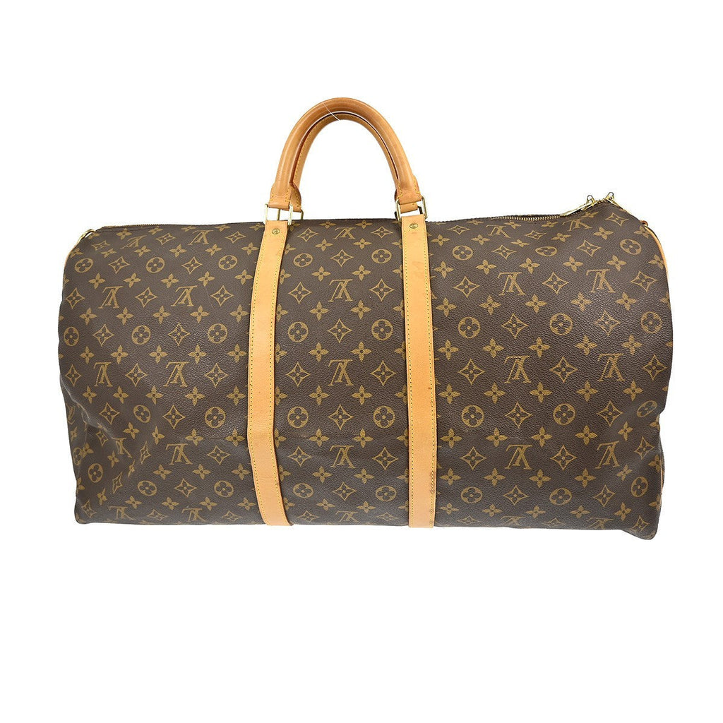 Louis Vuitton Keepall Bag Monogram Canvas Brown Canvas Travel Bag Bag (Pre-Owned)