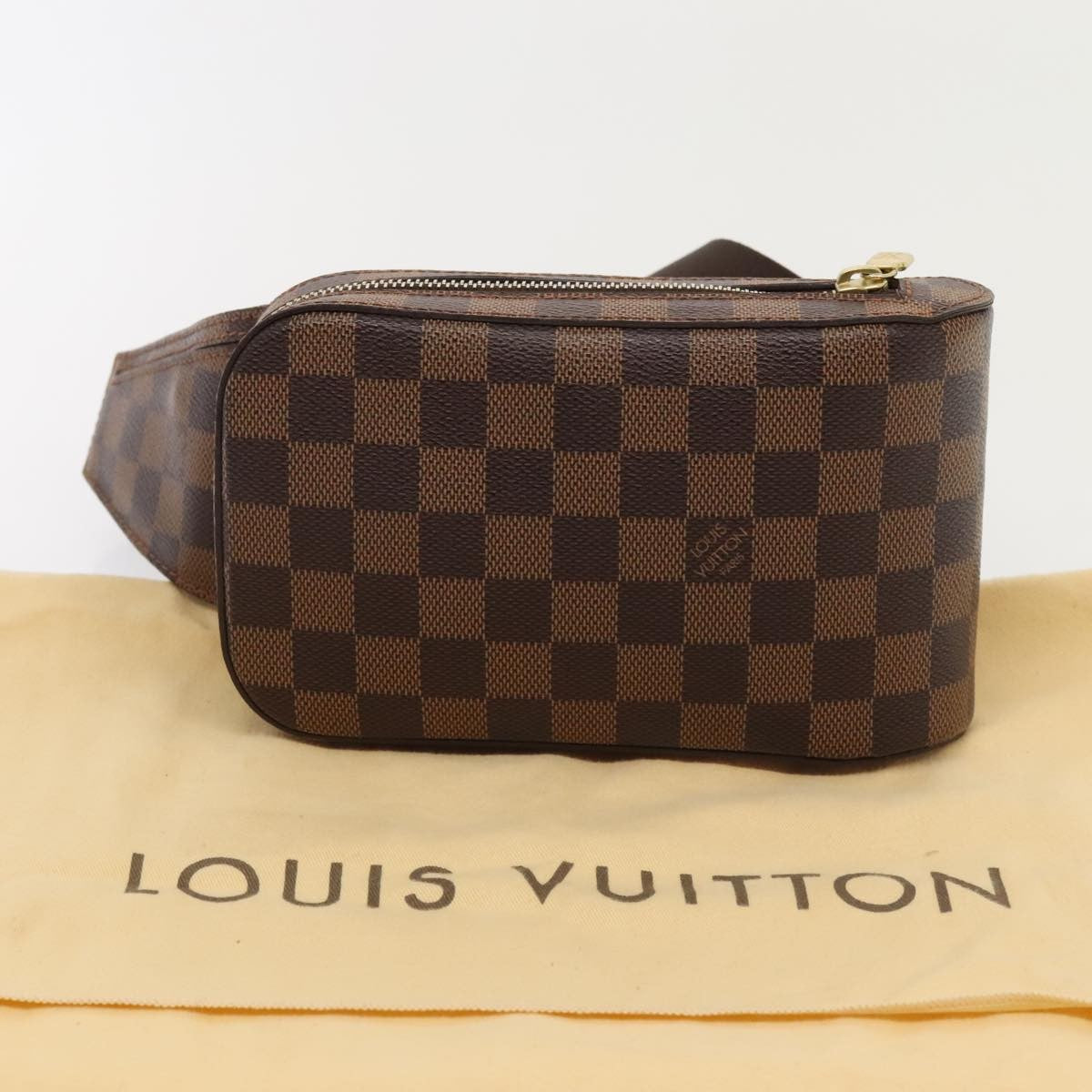 Louis Vuitton Geronimos Waist Bag Damier Brown Canvas Shoulder Bag Bag (Pre-Owned)