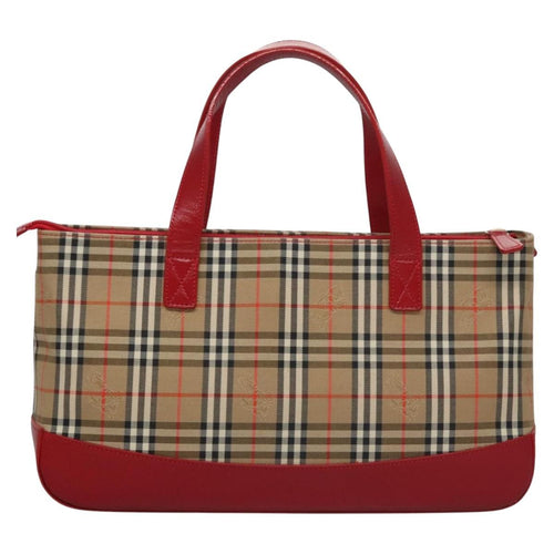 Burberry Nova Check Handbag Nova Check Canvas And Leather Beige Canvas Handbag (Pre-Owned)