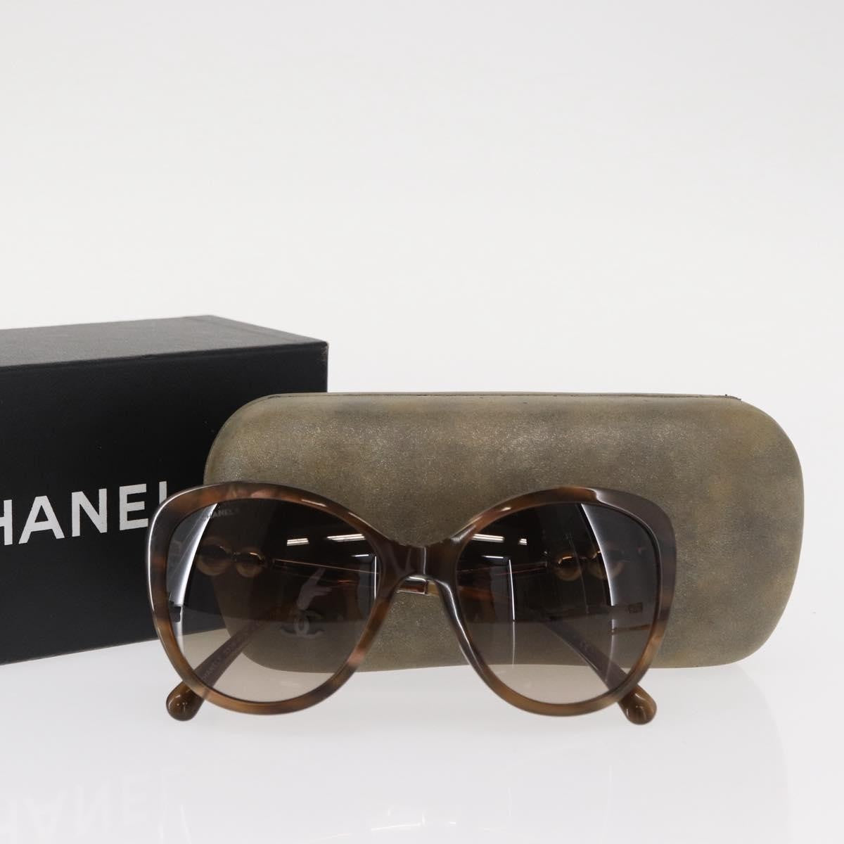 Chanel Logo Cc Sunglasses Plastic Brown Plastic Sunglasse Accessory (Pre-Owned)
