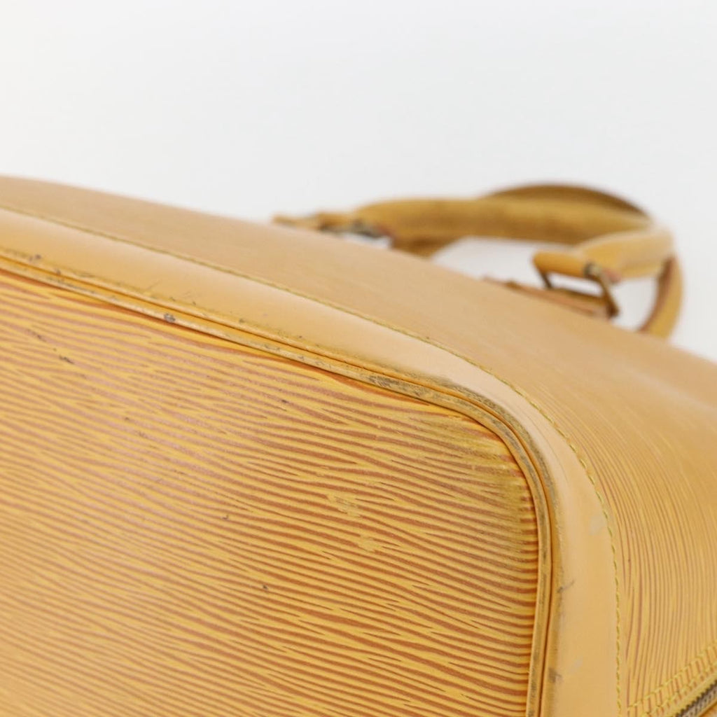 Louis Vuitton Alma Handbag Epi Leather Yellow Leather Handbag (Pre-Owned)