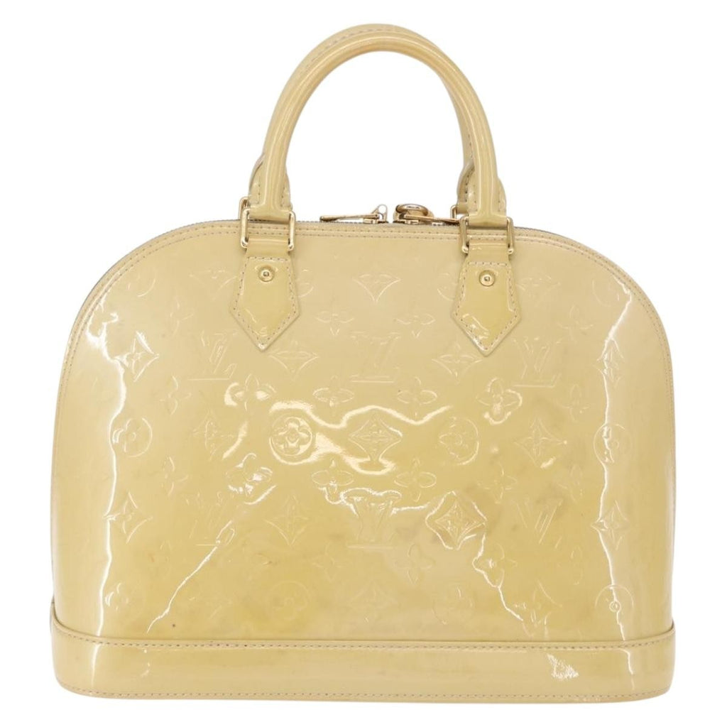 Louis Vuitton Alma Handbag Patent Leather Beige Patent_Leather Handbag (Pre-Owned)