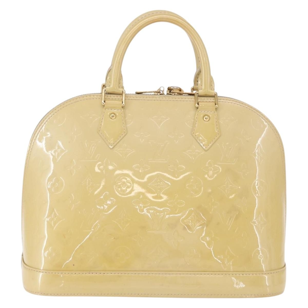 Louis Vuitton Alma Handbag Patent Leather Beige Patent_Leather Handbag (Pre-Owned)