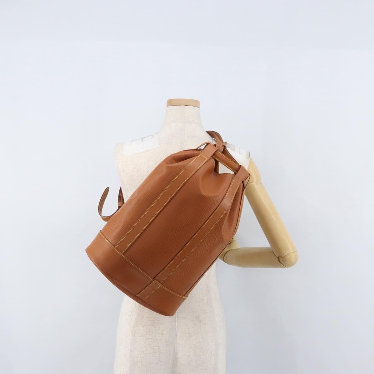 Louis Vuitton Randonnee Backpack Epi Leather Brown Leather Backpack Bag (Pre-Owned)