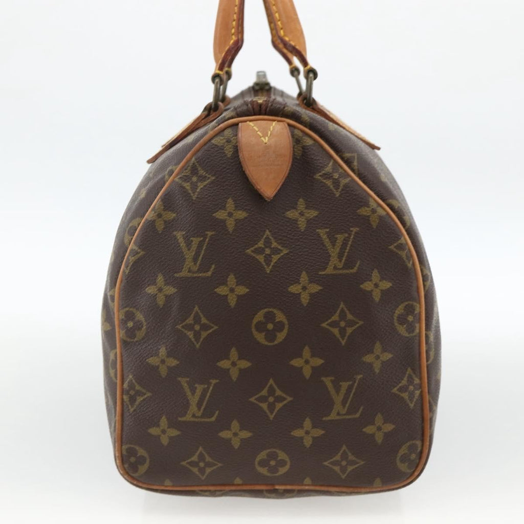 Louis Vuitton Speedy Handbag Monogram Canvas Brown Canvas Handbag (Pre-Owned)
