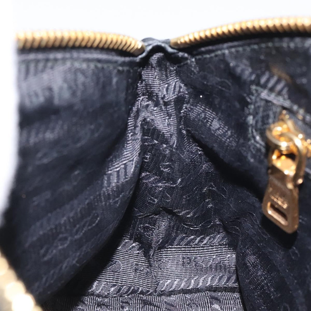 Prada Vintage Pouch Tessuto Gold Nylon Clutche & Pouche Bag (Pre-Owned)