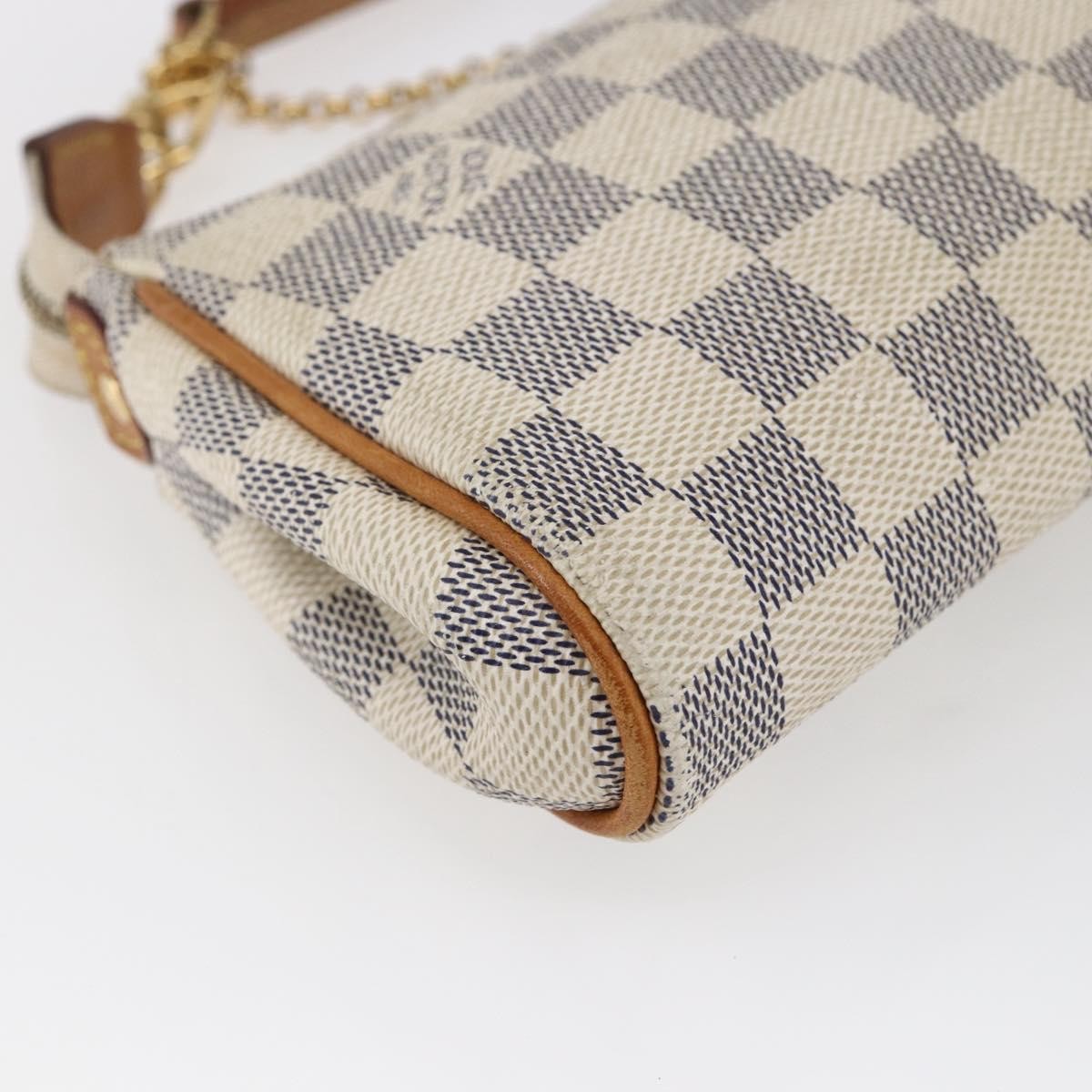 Louis Vuitton Eva Handbag Damier White Canvas Bag (Pre-Owned)