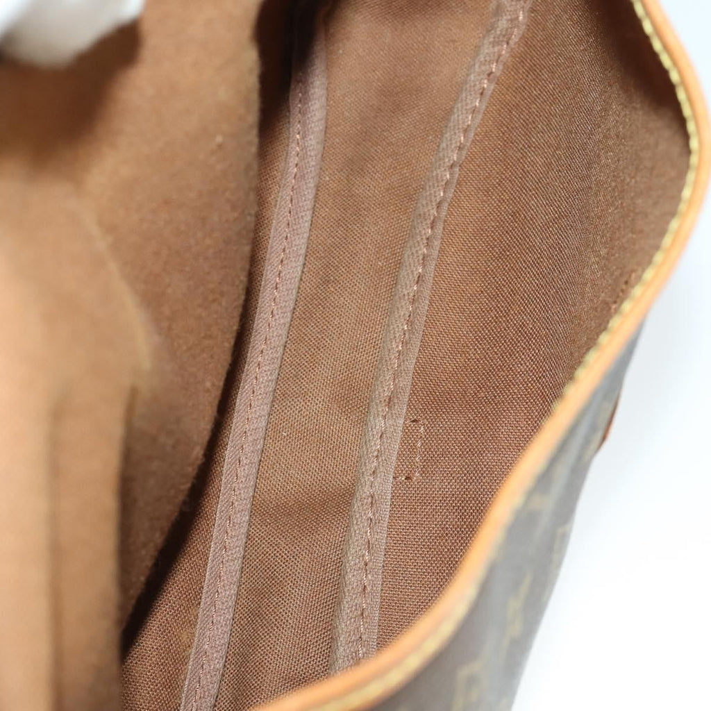 Louis Vuitton Saumur Handbag Monogram Canvas Brown Canvas Shoulder Bag Bag (Pre-Owned)