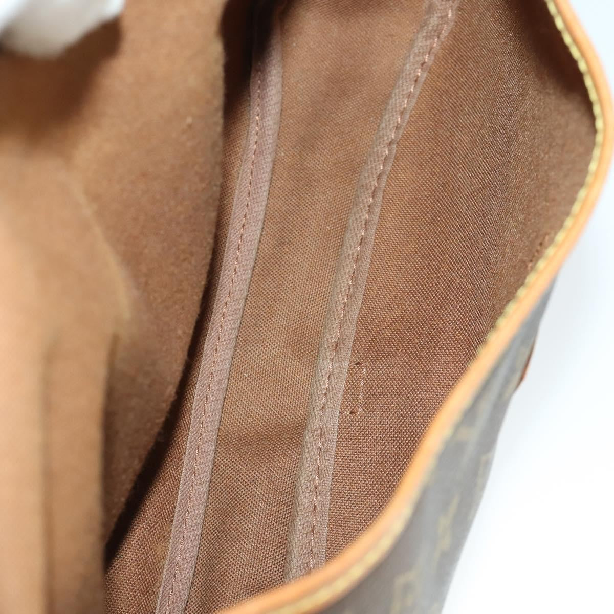 Louis Vuitton Saumur Handbag Monogram Canvas Brown Canvas Shoulder Bag Bag (Pre-Owned)