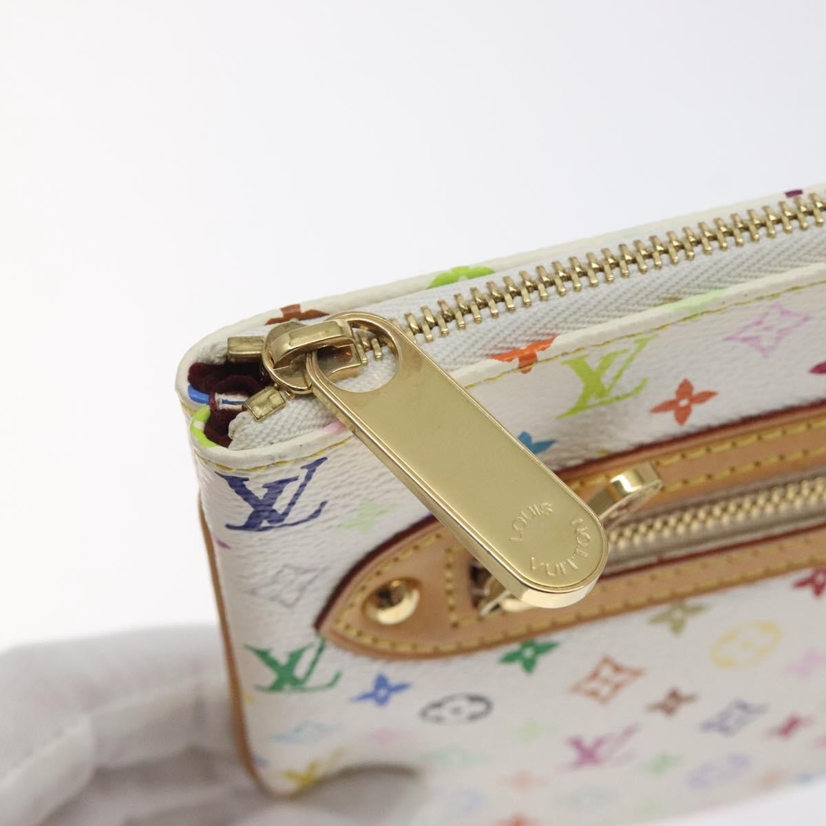 Louis Vuitton Pochette Gm Monogram Multicolor White Canvas Clutche & Pouche Bag (Pre-Owned)
