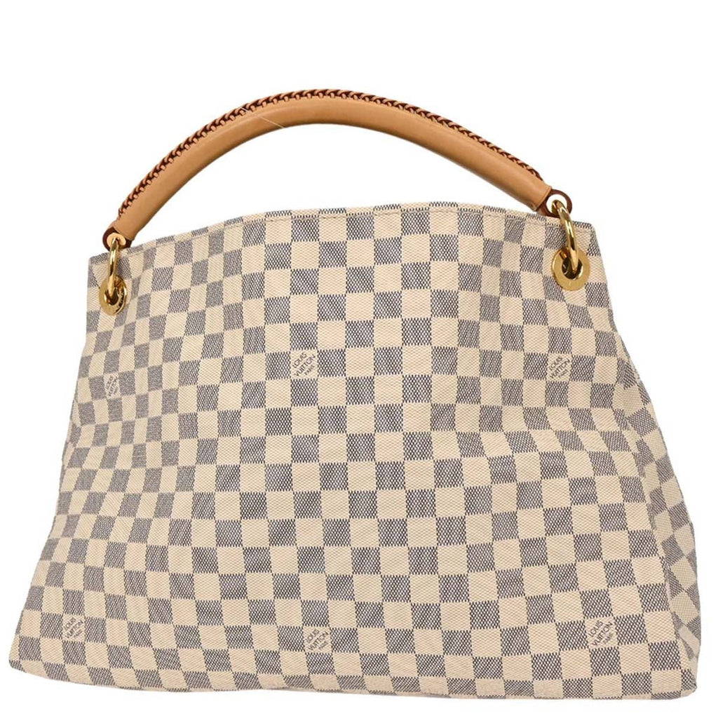 Louis Vuitton Artsy Handbag Damier White Canvas Handbag (Pre-Owned)