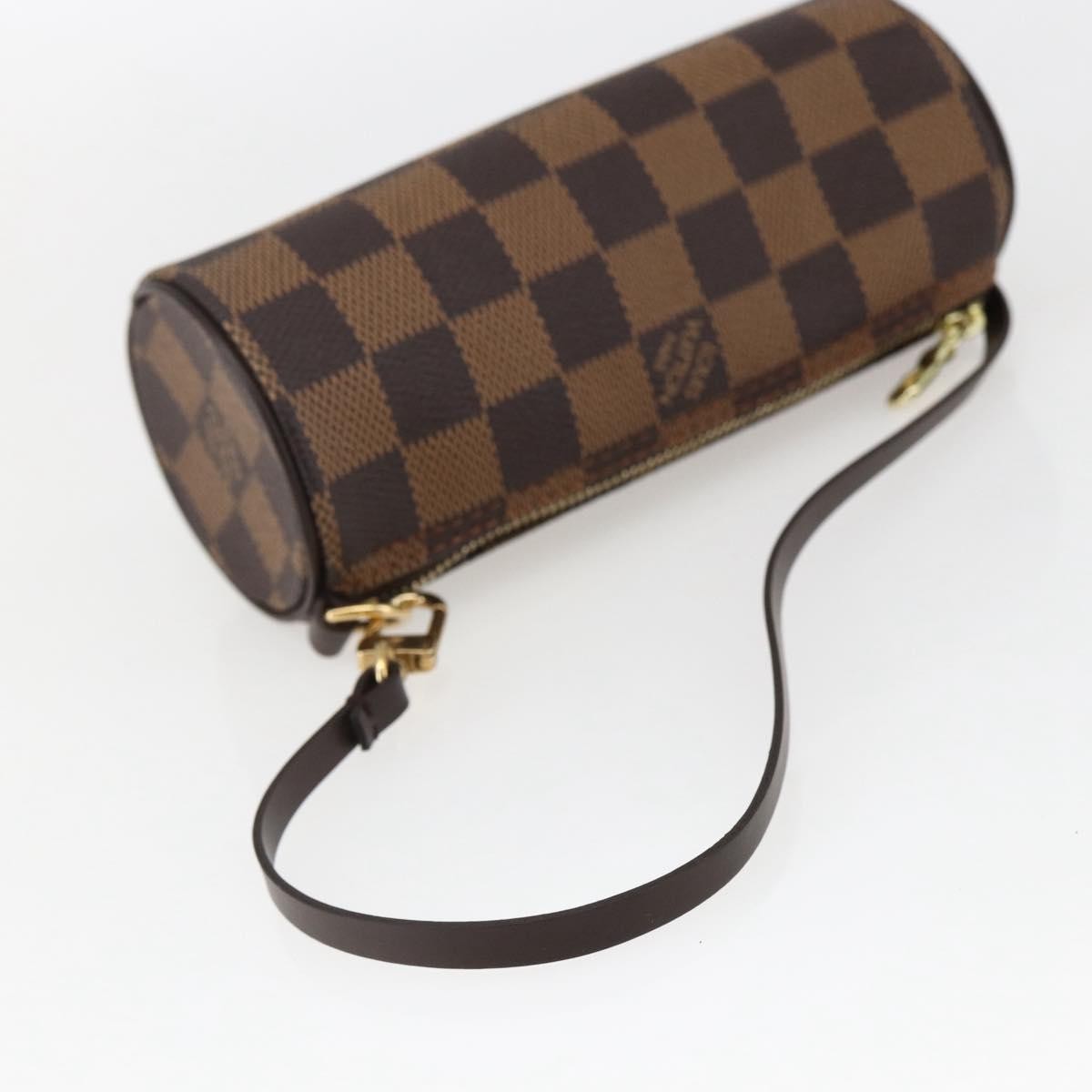 Louis Vuitton Papillon Pochette Damier Brown Canvas Clutche & Pouche Bag (Pre-Owned)