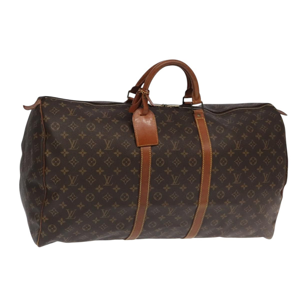 Louis Vuitton Keepall Bag Monogram Canvas Brown Canvas Travel Bag Bag (Pre-Owned)