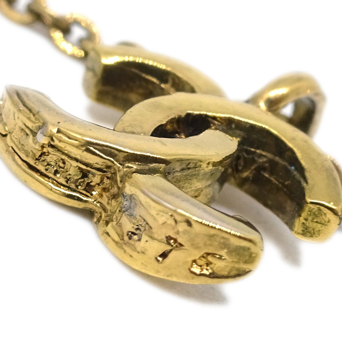 Chanel Cc Pendant Necklace Metal Gold Gold_Plated Necklace Jewelry (Pre-Owned)
