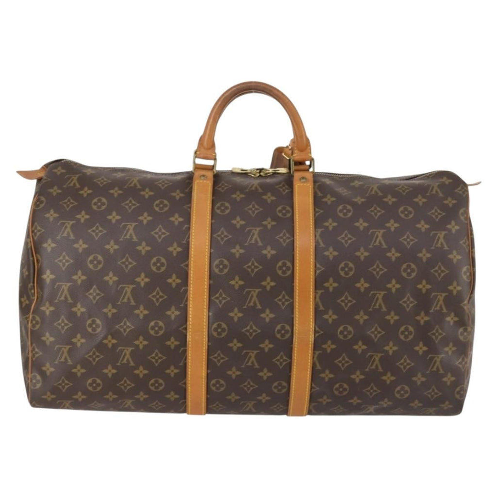 Louis Vuitton Keepall Bag Monogram Canvas Brown Canvas Travel Bag Bag (Pre-Owned)