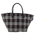 Burberry Nova Check Handbag Nylon Black Nylon Handbag (Pre-Owned)