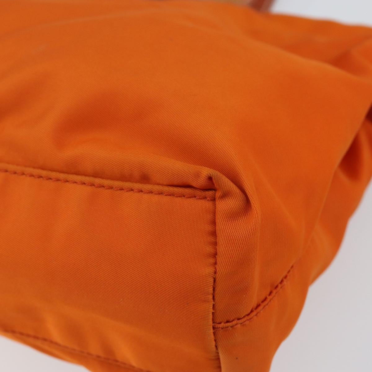 Prada Vintage Tote Tessuto Orange Nylon Tote Bag Bag (Pre-Owned)