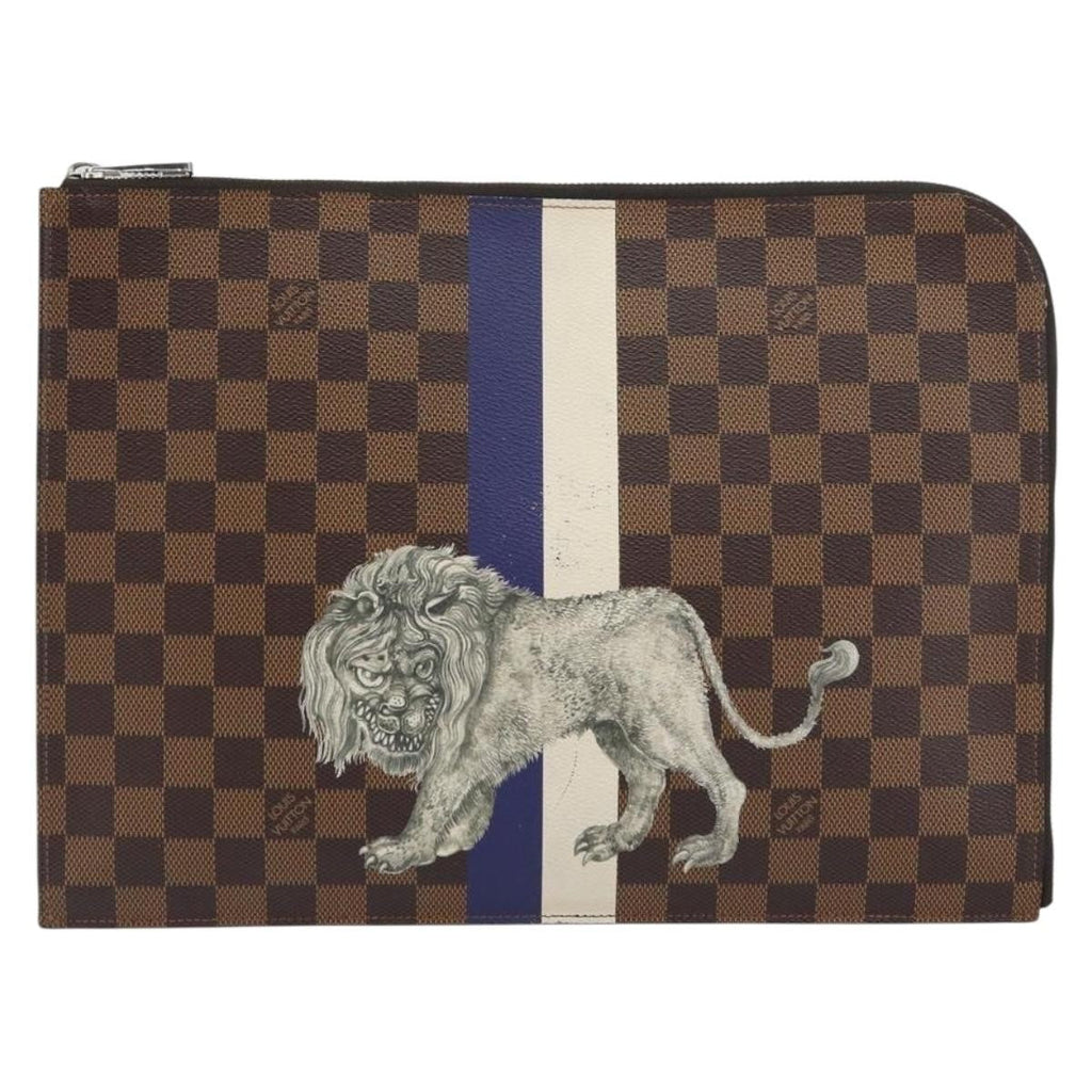 Louis Vuitton Pochette Jour Limited Edition Chapman Savane Damier Brown Canvas Clutche & Pouche Bag (Pre-Owned)