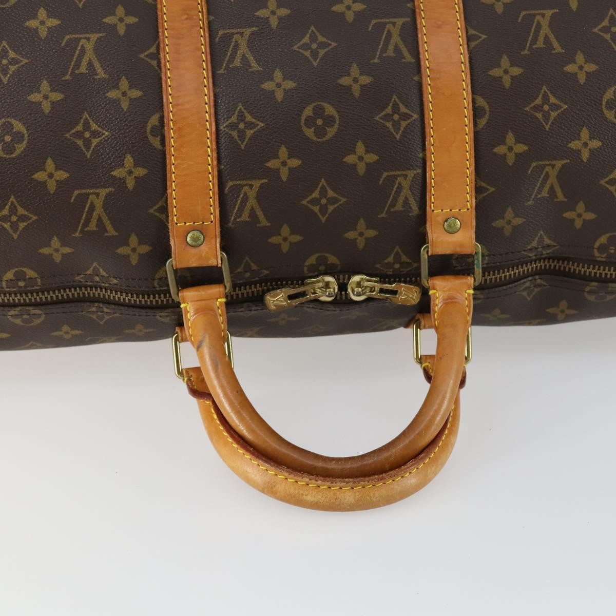 Louis Vuitton Keepall Bag Monogram Canvas Brown Canvas Travel Bag Bag (Pre-Owned)