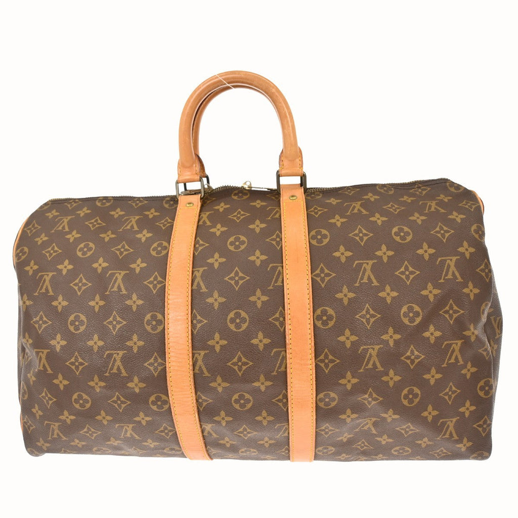 Louis Vuitton Keepall Bag Monogram Canvas Brown Canvas Travel Bag Bag (Pre-Owned)