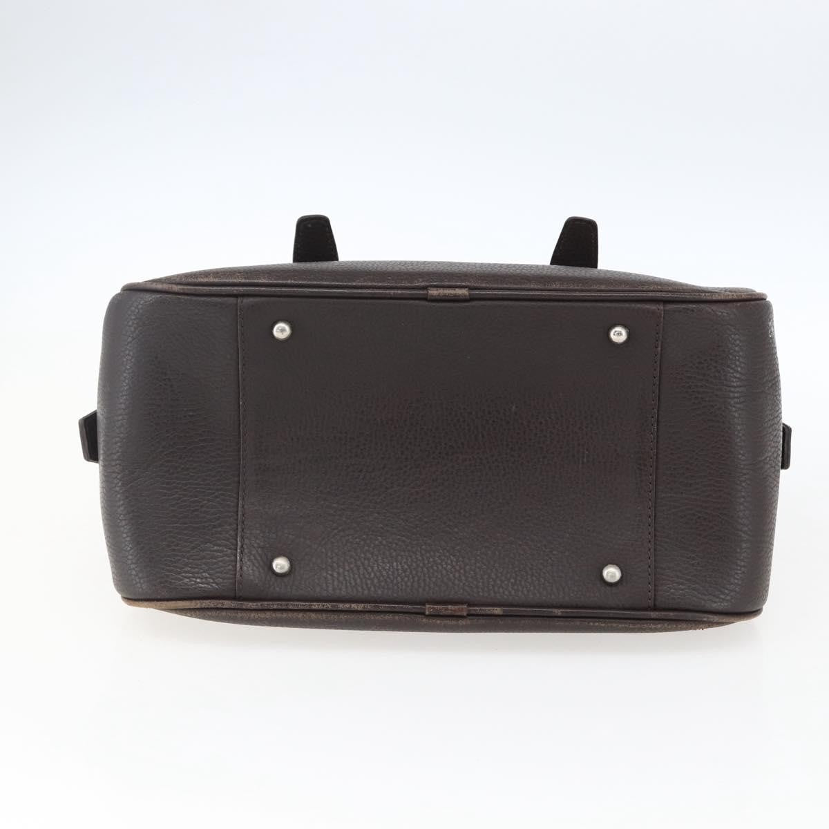 Burberry Vintage Handbag Leather Brown Leather Handbag (Pre-Owned)
