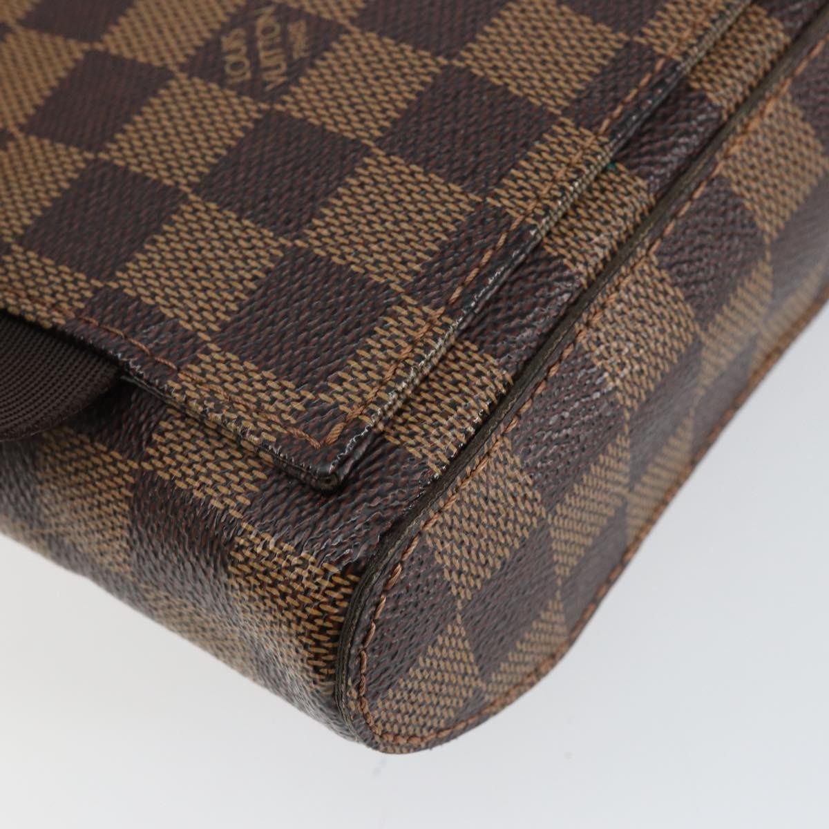 Louis Vuitton Geronimos Waist Bag Damier Brown Canvas Shoulder Bag Bag (Pre-Owned)