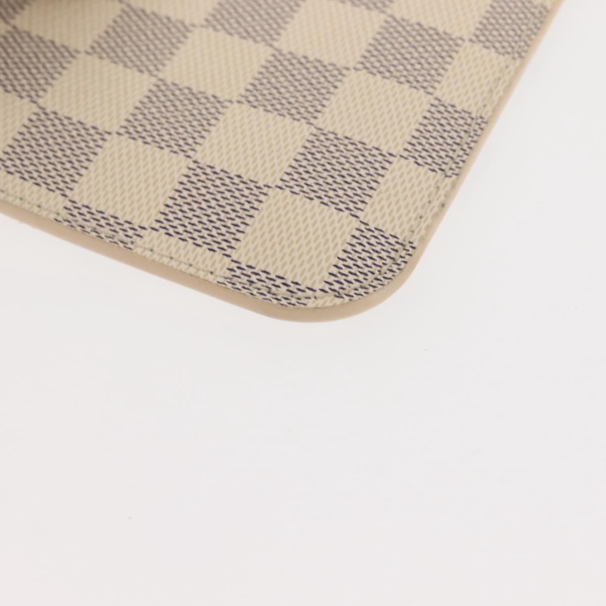 Louis Vuitton Neverfull Pochette Damier White Canvas Clutche & Pouche Bag (Pre-Owned)