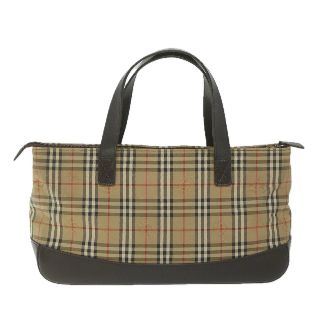 Burberry Nova Check Handbag Nova Check Canvas And Leather Beige Canvas Handbag (Pre-Owned)