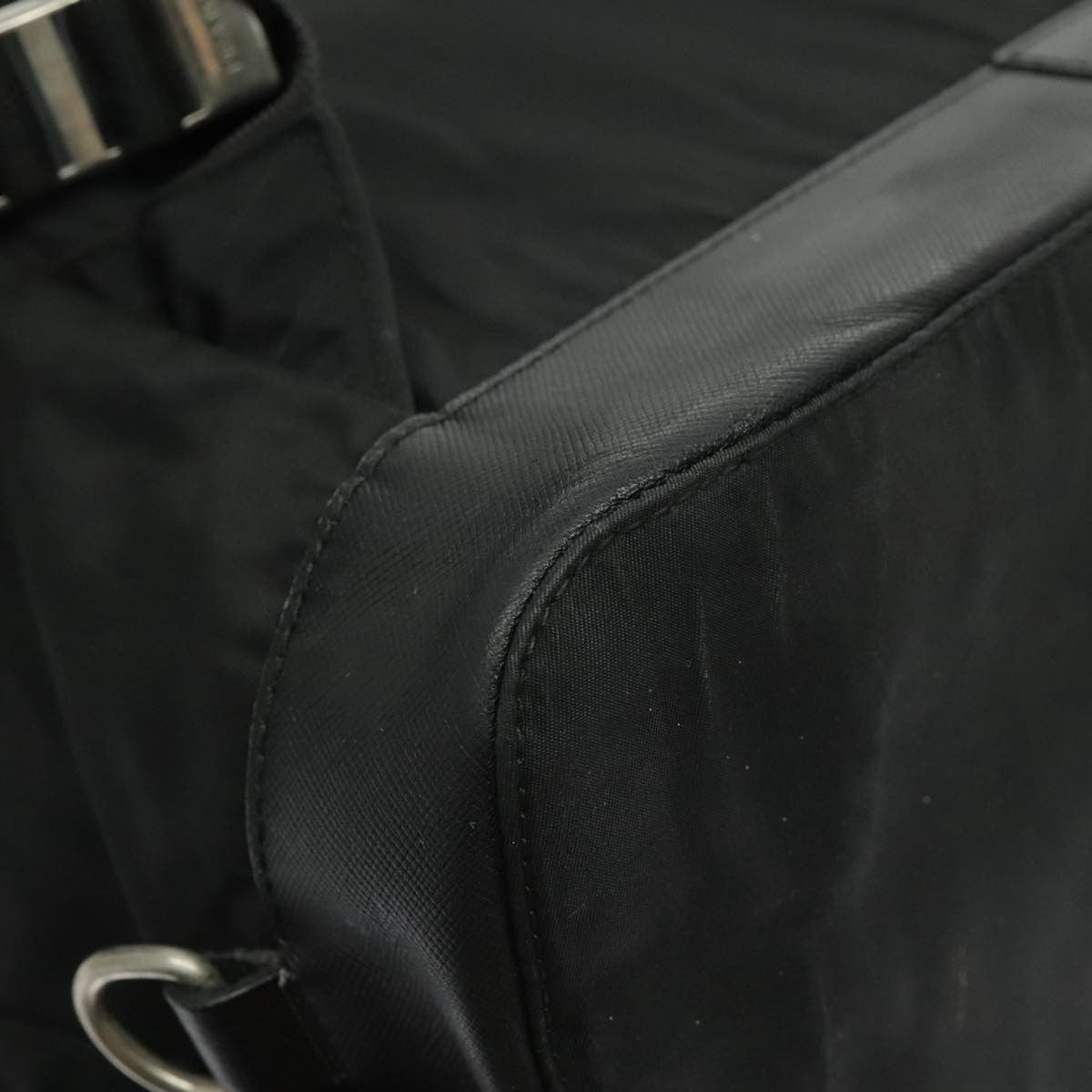 Prada Double Front Pocket Backpack Tessuto Black Nylon Backpack Bag (Pre-Owned)