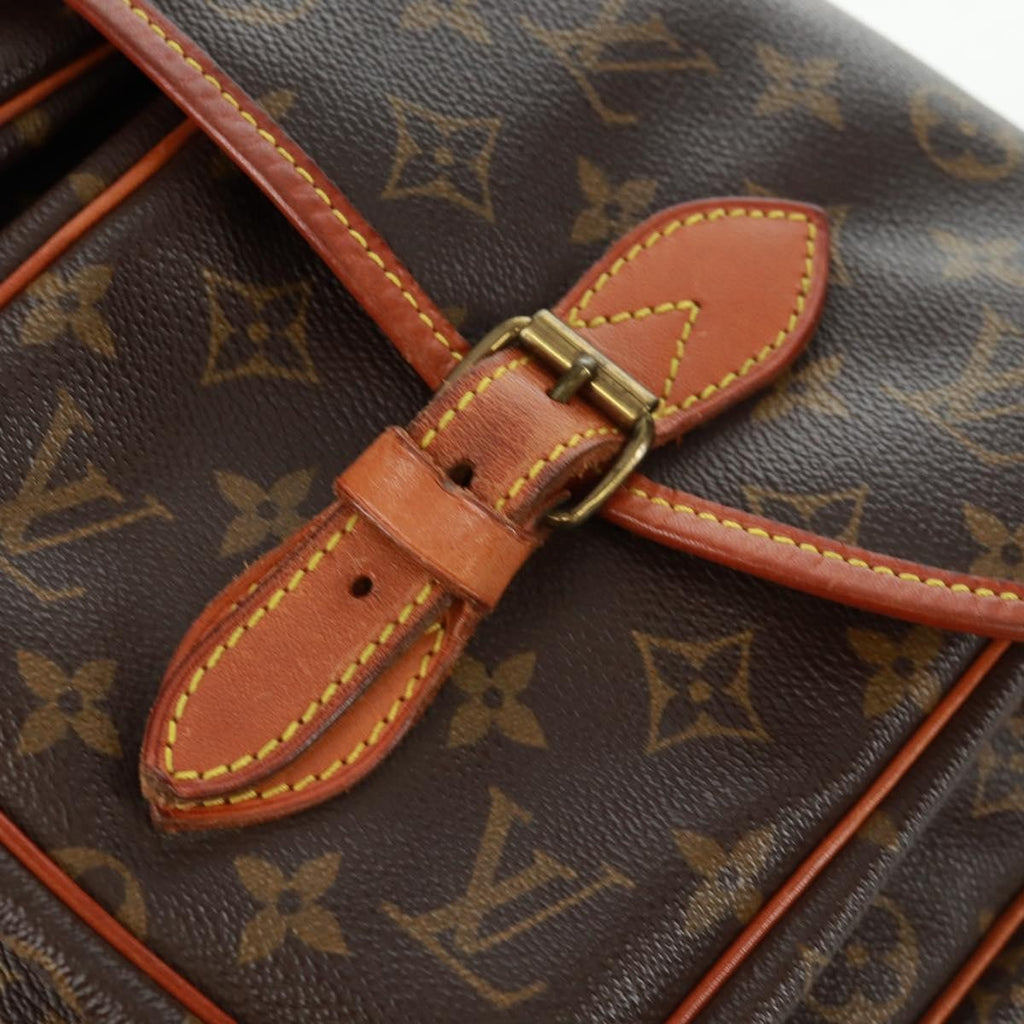 Louis Vuitton Sac Gibeciere Messenger Bag Monogram Canvas Brown Canvas Shoulder Bag Bag (Pre-Owned)