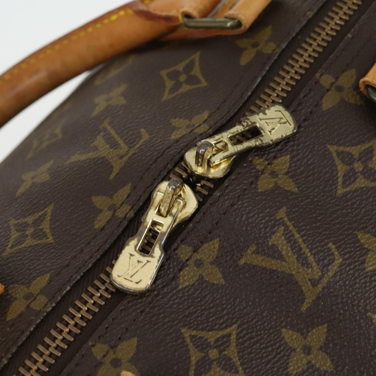 Louis Vuitton Keepall Bag Monogram Canvas Brown Canvas Travel Bag Bag (Pre-Owned)