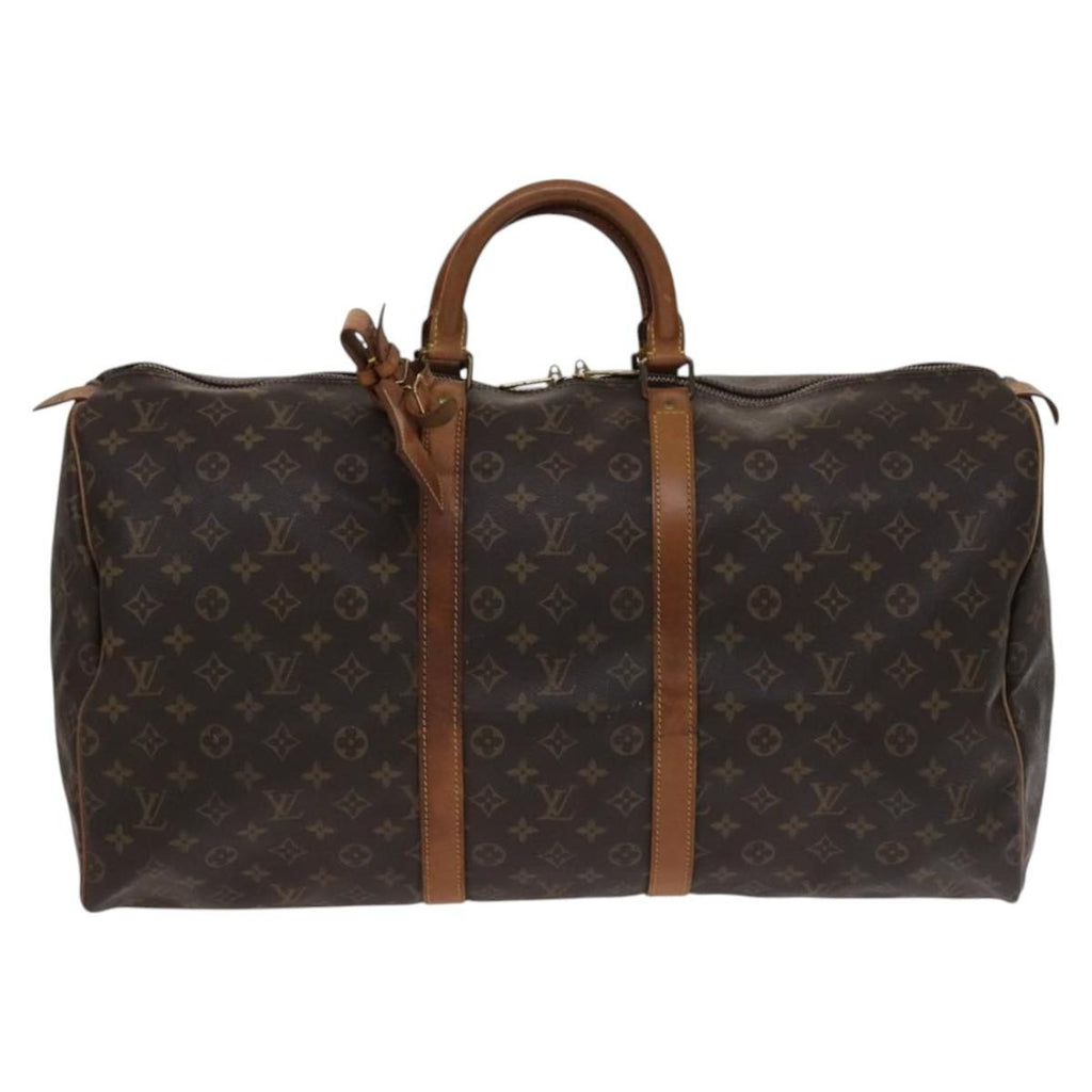 Louis Vuitton Keepall Bag Monogram Canvas Brown Canvas Travel Bag Bag (Pre-Owned)