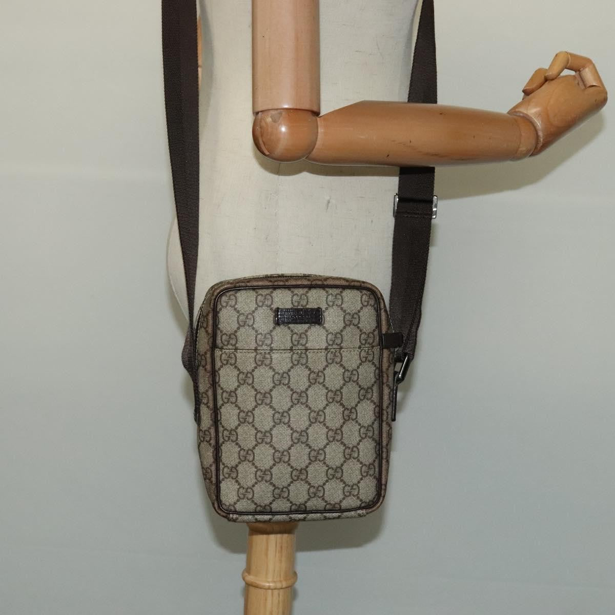 Gucci Gg Supreme Shoulder Bag Canvas Beige Canvas Shoulder Bag Bag (Pre-Owned)