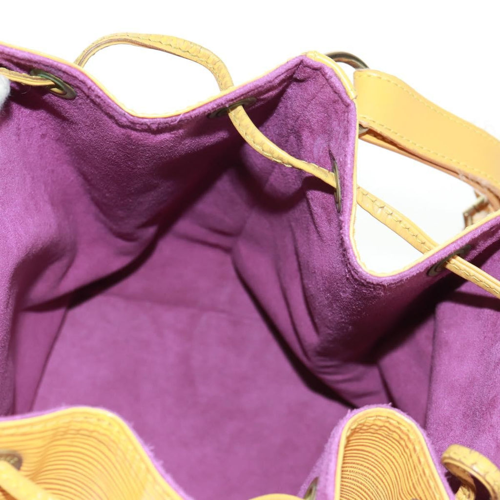 Louis Vuitton Petit Noe Handbag Epi Leather Yellow Leather Shoulder Bag Bag (Pre-Owned)