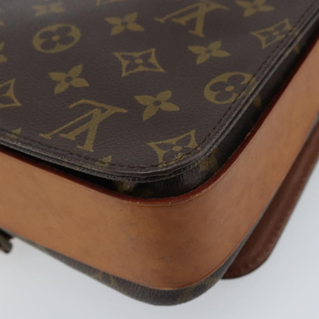Louis Vuitton Cartouchiere Handbag Monogram Canvas Brown Canvas Shoulder Bag Bag (Pre-Owned)