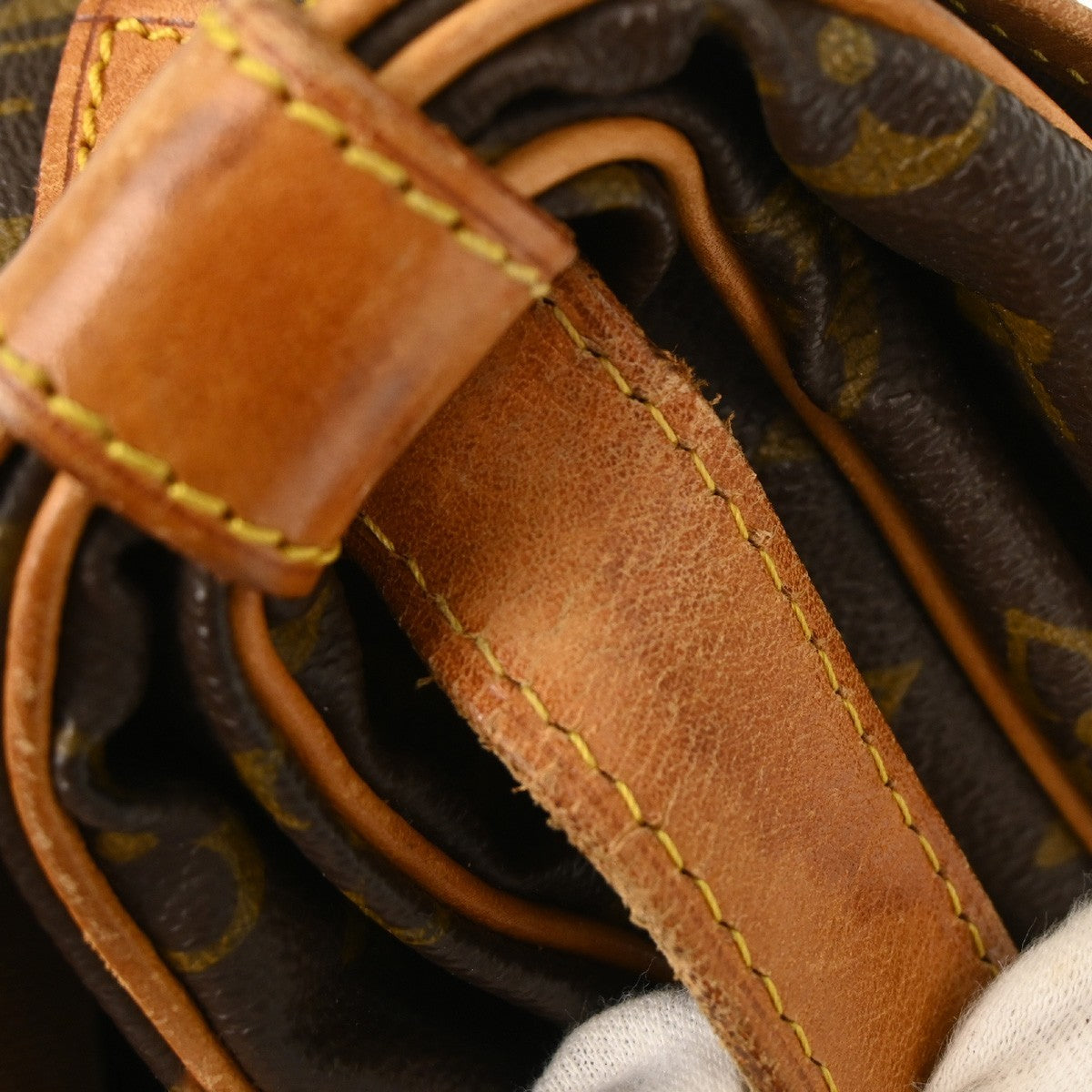 Louis Vuitton Saumur Handbag Monogram Canvas Brown Canvas Shoulder Bag Bag (Pre-Owned)