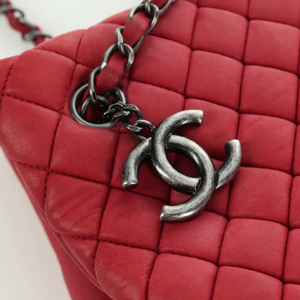 Chanel New Bubble Tote Quilted Calfskin Red Leather Tote Bag Bag (Pre-Owned)