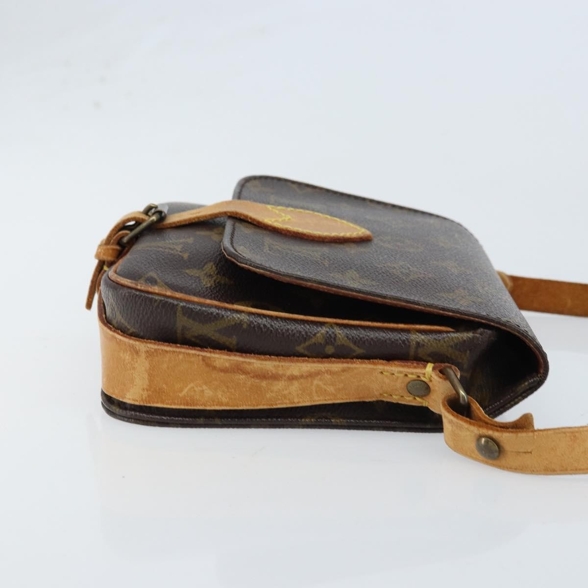Louis Vuitton Cartouchiere Handbag Monogram Canvas Brown Canvas Shoulder Bag Bag (Pre-Owned)