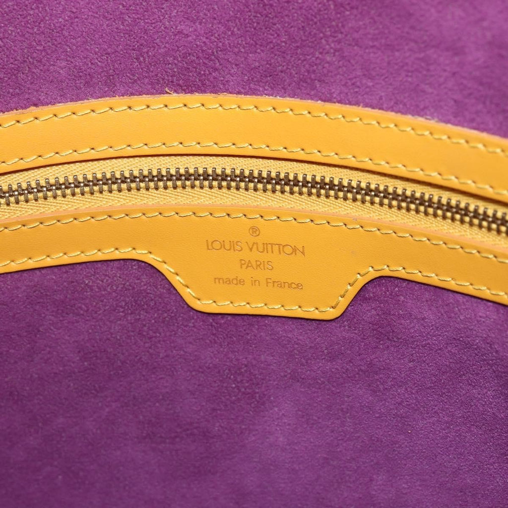 Louis Vuitton Lussac Handbag Epi Leather Yellow Leather Shoulder Bag Bag (Pre-Owned)