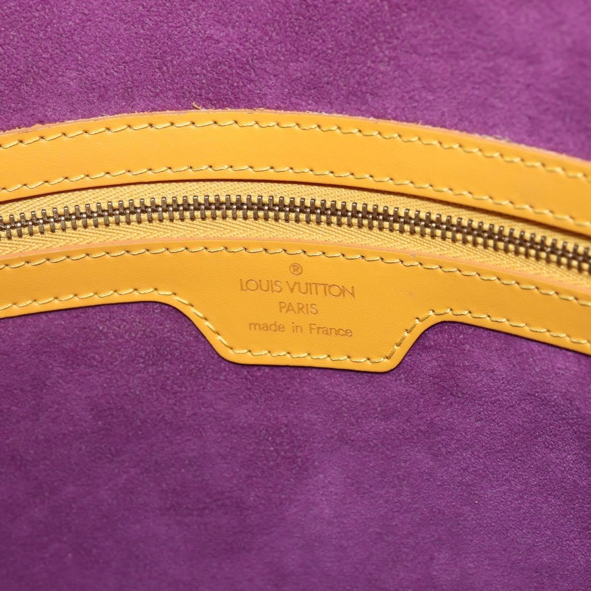 Louis Vuitton Lussac Handbag Epi Leather Yellow Leather Shoulder Bag Bag (Pre-Owned)