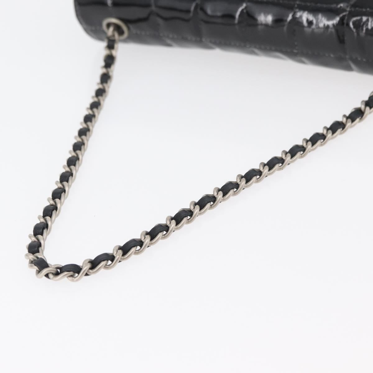 Chanel Keyboard Flap Bag Quilted Patent Black Patent_Leather Shoulder Bag Bag (Pre-Owned)