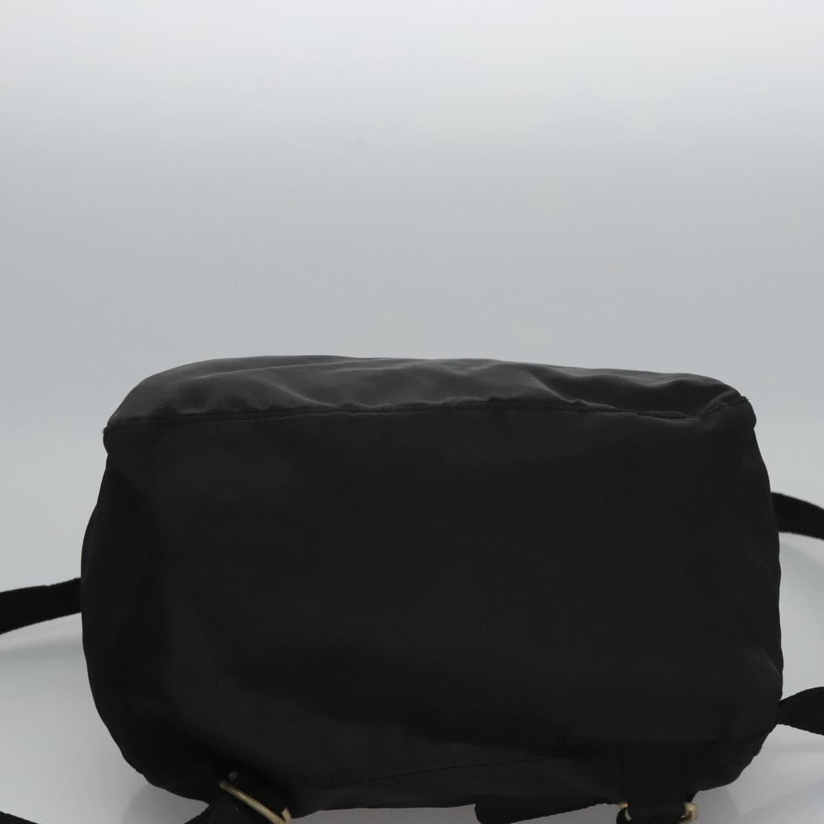 Prada Flap Drawstring Backpack Tessuto Black Nylon Backpack Bag (Pre-Owned)